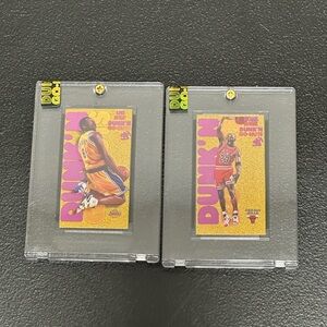 1998 Michael Jordan and Kobe Bryant Dunk'n Go Nuts Gold Refractors Very Rare!! 🔥